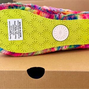 Colorful UGG Faux Fur Slippers
